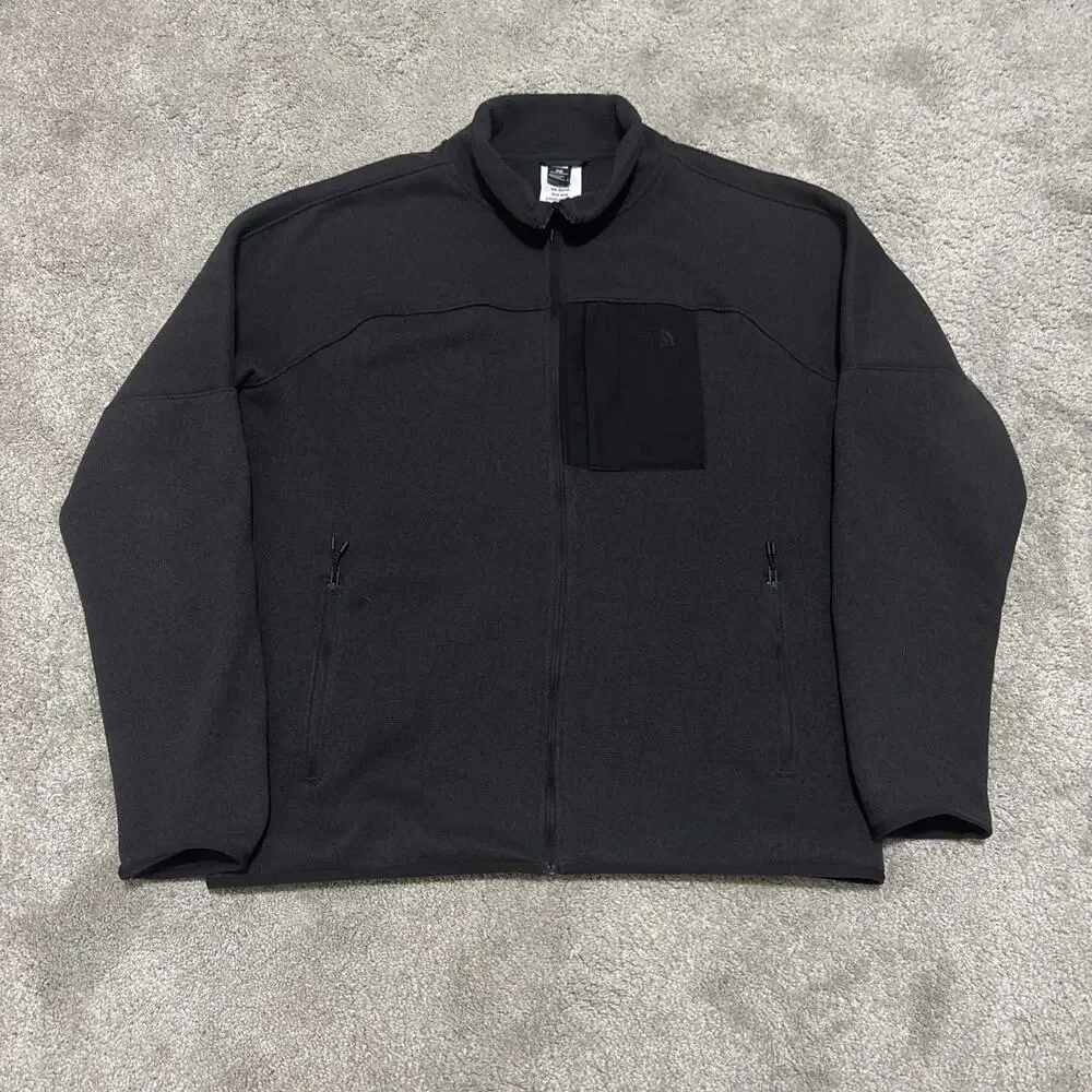 The North Face Men's Glacier Full-Zip Fleece Jacket Black Size Large
